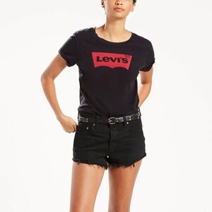 Levi's Black Tee with Red Graphic - Size S